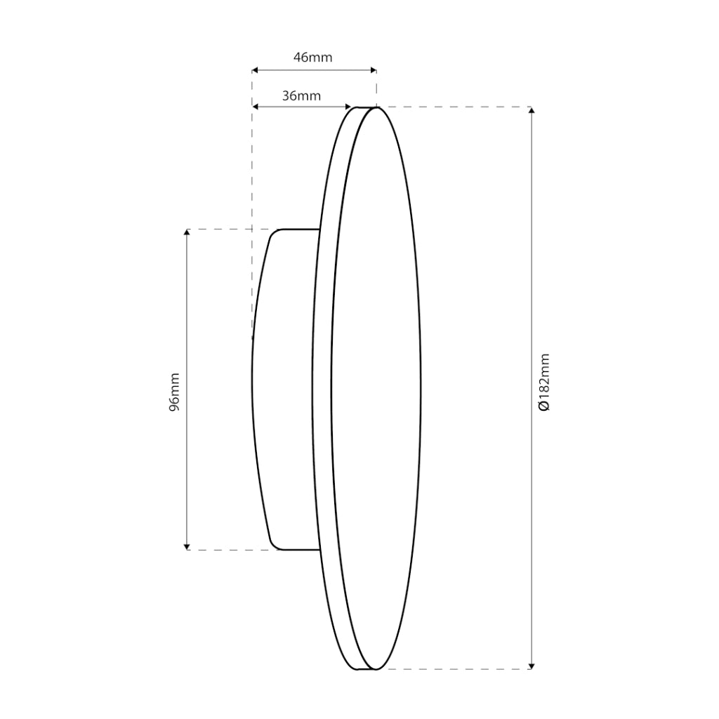 Applique esterno LED nero DISK Ø18 12W CCT IP65 Milagro