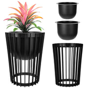 Supporto per fiori bifacciale KADAX Loft, nero, 53,5 cm + 2 inserti