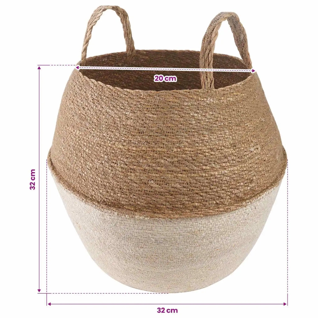 Vaso da fiori con manici 2 pcs Bianco Ø 32 x 32 cm 42012269