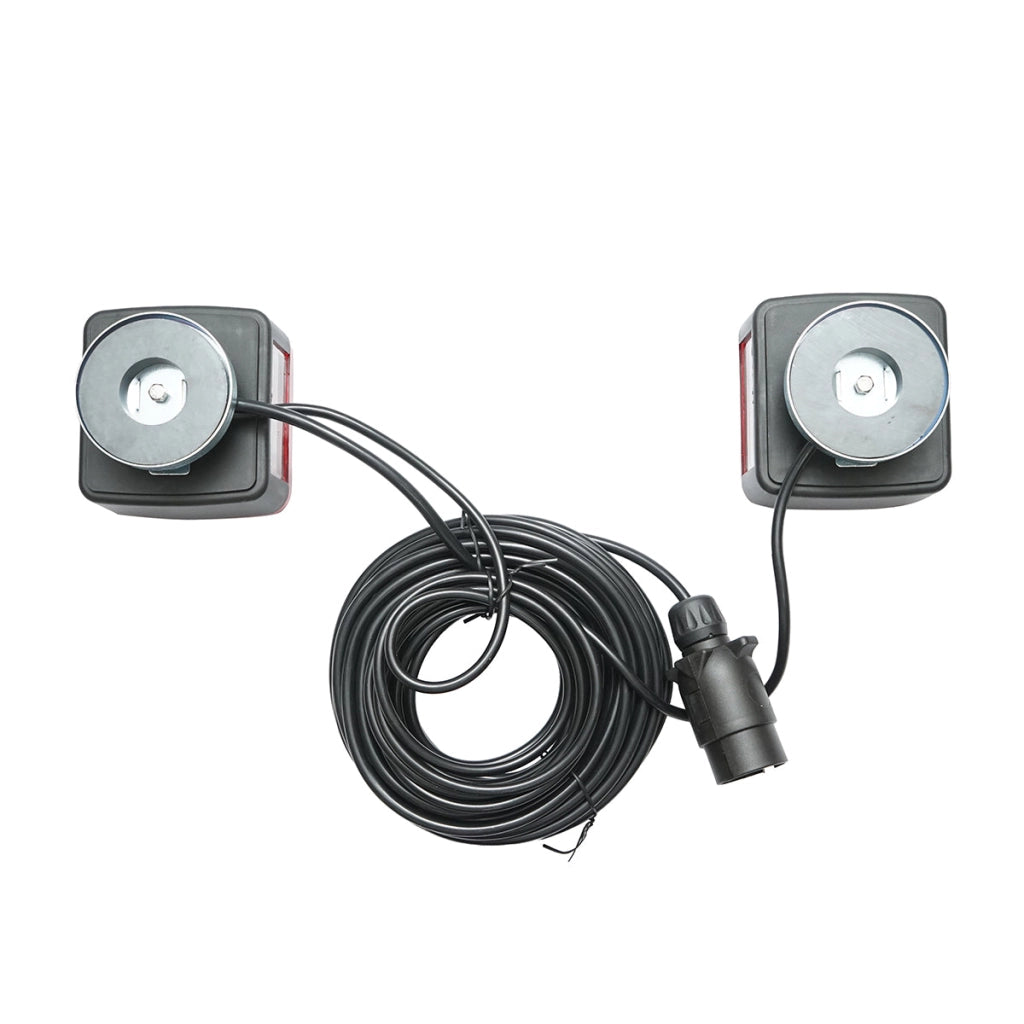 Set di lampade magnetiche per rimorchi da 12 V, spina a 7 poli, cavo da 2,5 m tra le luci posteriori, cavo spina da 7,5 m Breckner Germany