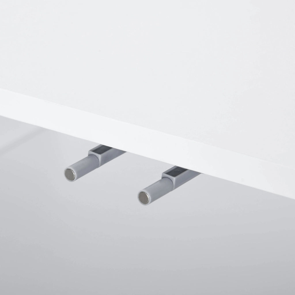 Credenza con 2 Armadietti e 3 Ripiani in Legno ¨C Zephmum ¨C Bianco 107x40x80 cm