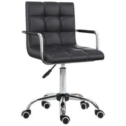 Sedia da scrivania ergonomica, regolabile in altezza da 46 a 61 cm con braccioli, ideale per ufficio e home office.