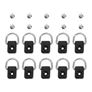 Set di D-ring - 10 pezzi - Viti M6 - Anticorrosione - Leggero - Materiale Duraturo - Per Accessori di Kayak - Accessori per Kayak