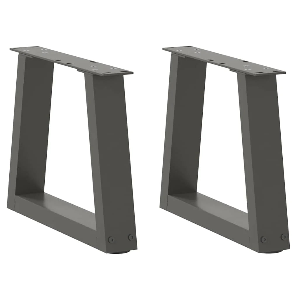 Set di 2 gambe per tavolino da caffè a forma di V 30 x 30 cm design moderno con piedini regolabili in acciaio antracite 02_0056819