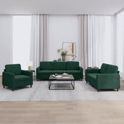 Set di Divani 3 pz Verde Scuro in Velluto 3201936
