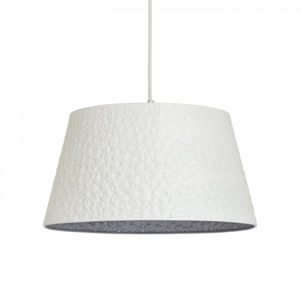 Lampadario BUCKY 40 a sospensione bianco/grigio metallo 230V E27 28W