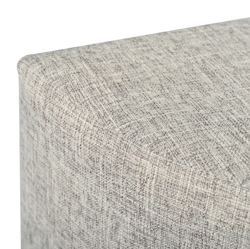 Tavolino da salotto ovale con contenitore; set con pouf in tessuto; 120 x 60 x 51;5 cm; noce