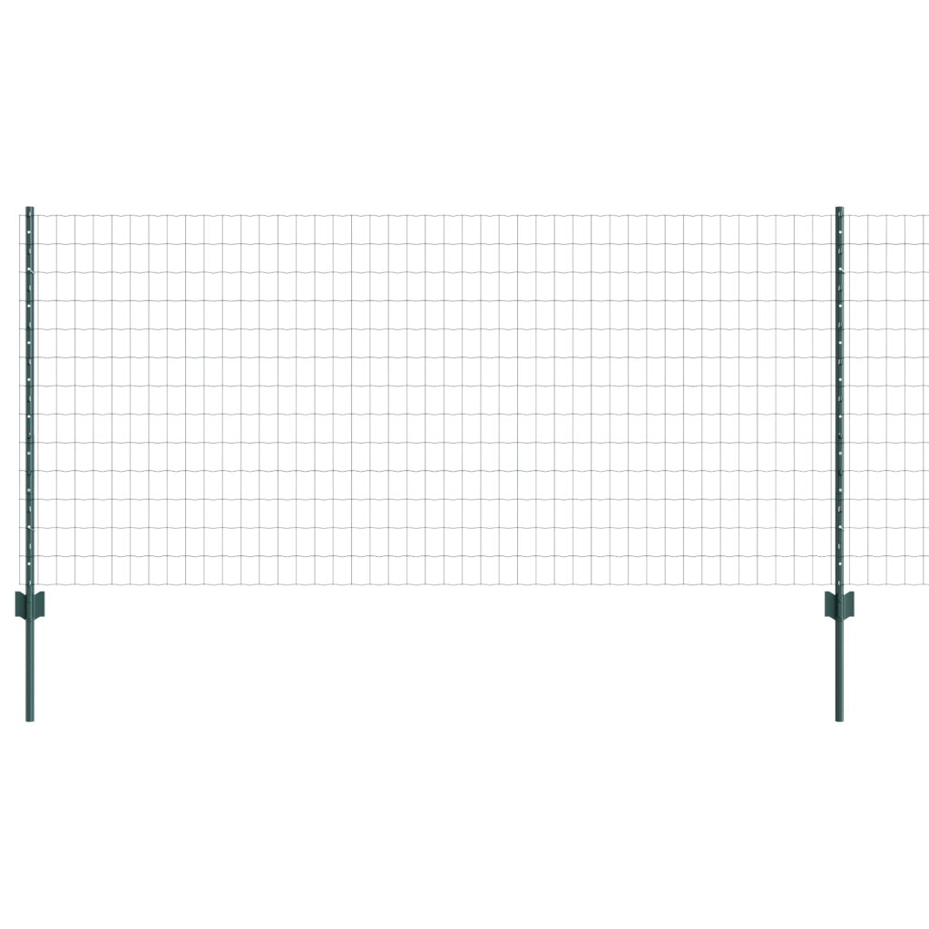 Recinzione Euro con 5 Post U Verde 1x10 m Acciaio