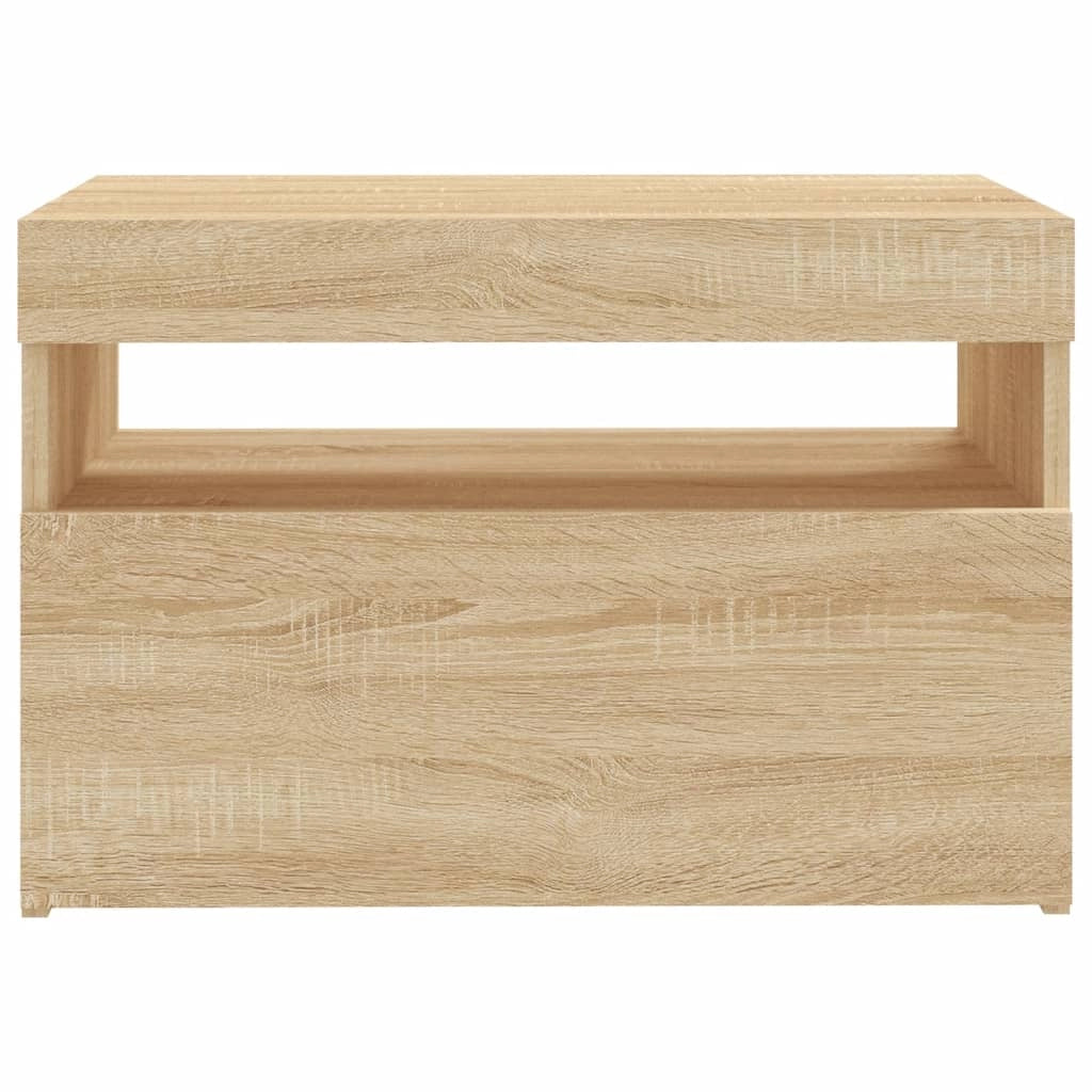 Mobile TV multimediale mensola TV credenza mobile TV per sala da pranzo soggiorno camera da letto con luci LED rovere Sonoma 60 x 35 x 40 cm marrone 02_0026787