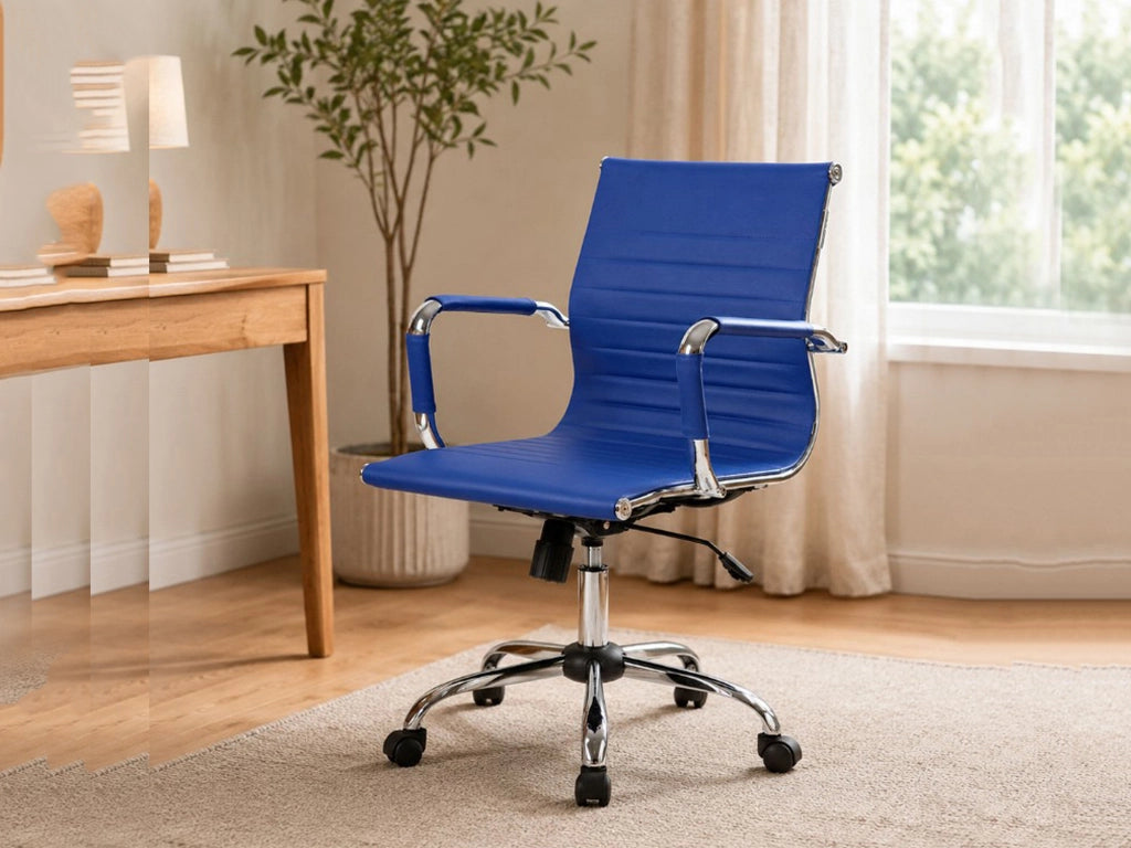Poltrona da Ufficio Pictont\, Sedia con Ruote Regolabile, Grigio