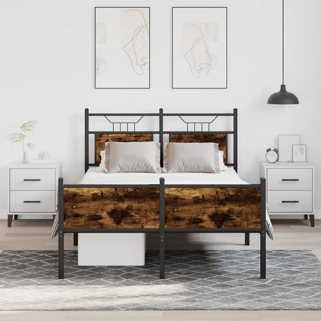 Giroletto senza Materasso Rovere Fumo 120x190 cm in Truciolato