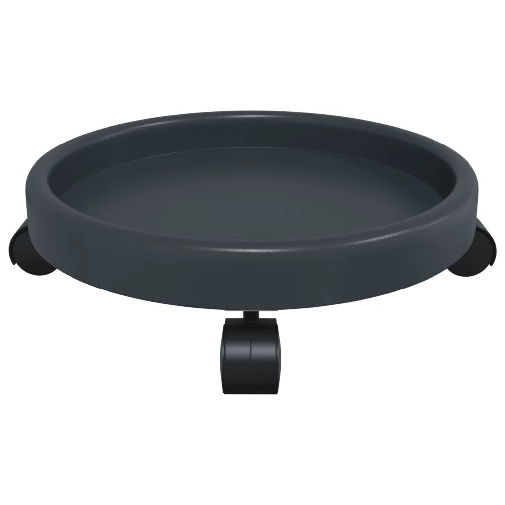 Carrelli per Piante con Ruote 2 pz Grigi Diametro 34 cm 35 kg 154609