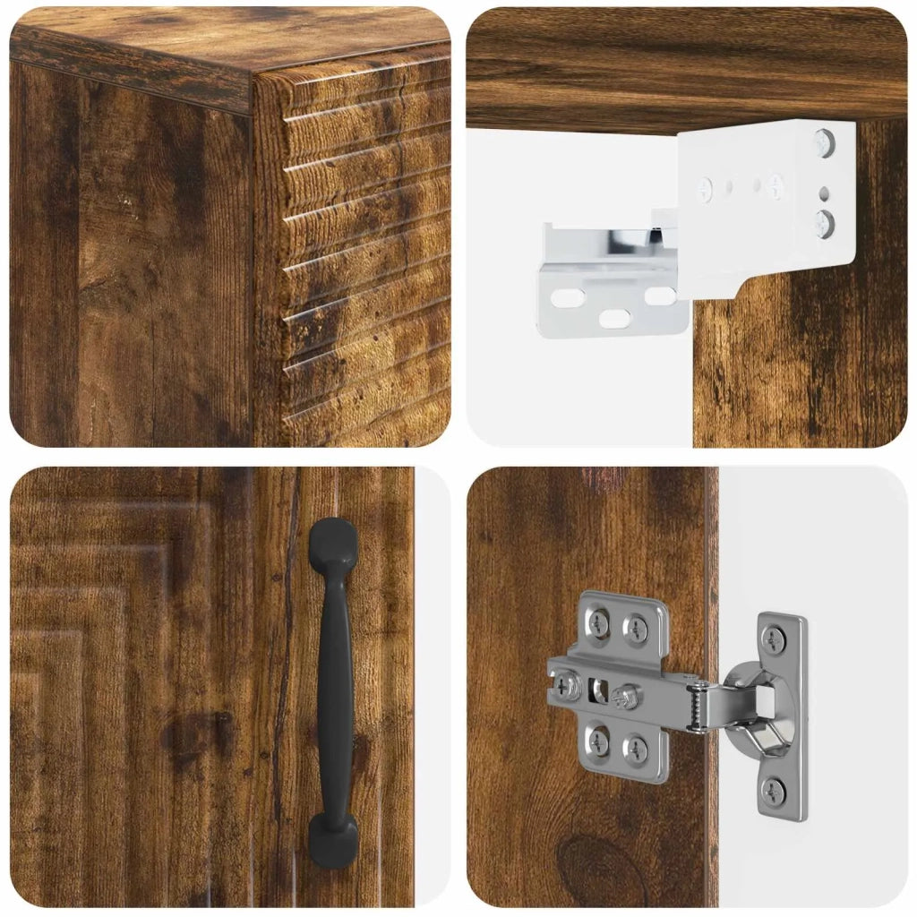 Armadio da bagno a muro HAARLEM Rovere Fumo 30 x 31 x 59 cm 896810