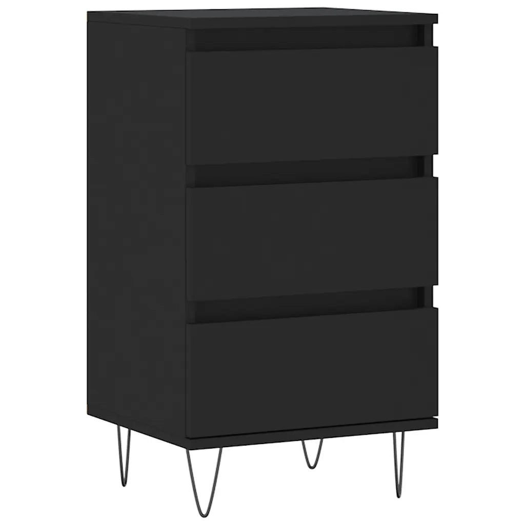 Credenza-Buffet-Armadio da cucina Nera 40x35x70 cm in Legno Multistrato