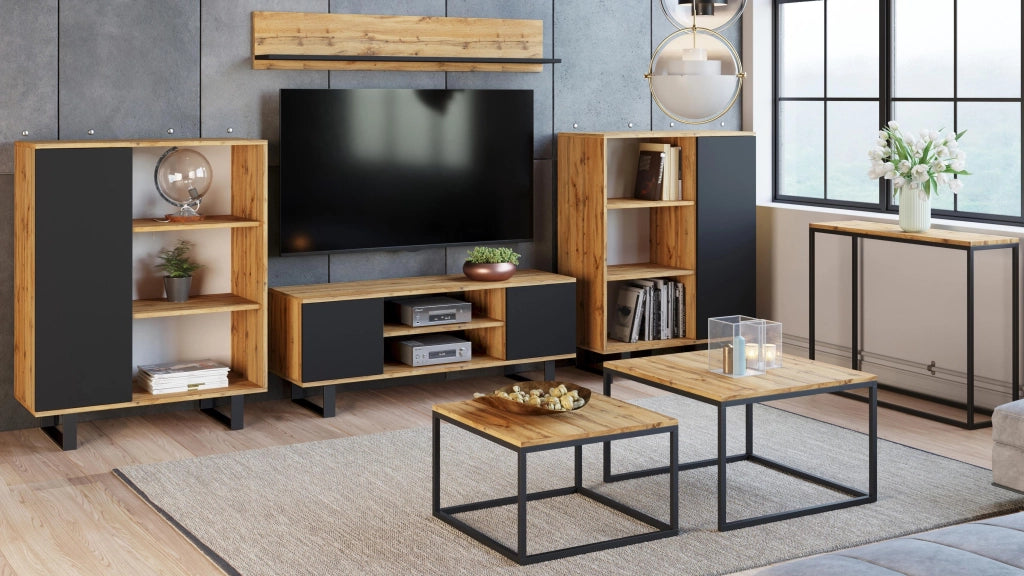 Libreria Fondi - Gambe in metallo Gold Craft Rovere