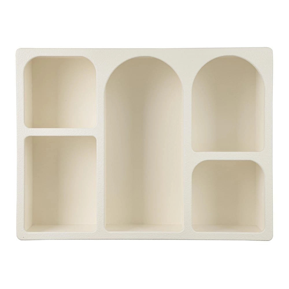 Mensola MDF Bianco Moderna da Parete 80x60 cm - SILKY