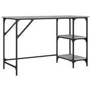 Scrivania | Tavolo da Ufficio Grigio Sonoma 120x50x75cm Metallo e Legno Multistrato