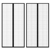 Tenda Antimosche per Porta 2 pz 210 x 100 cm 2 Magneti Nera cod mxl 67894