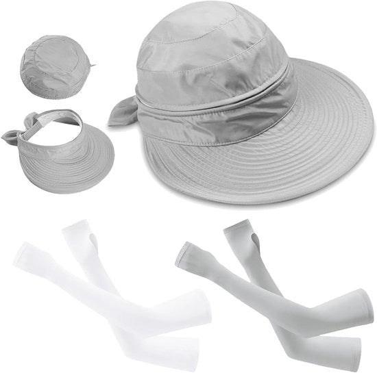 Ombrello da sole pieghevole per donna - Protezione fine - Grigio