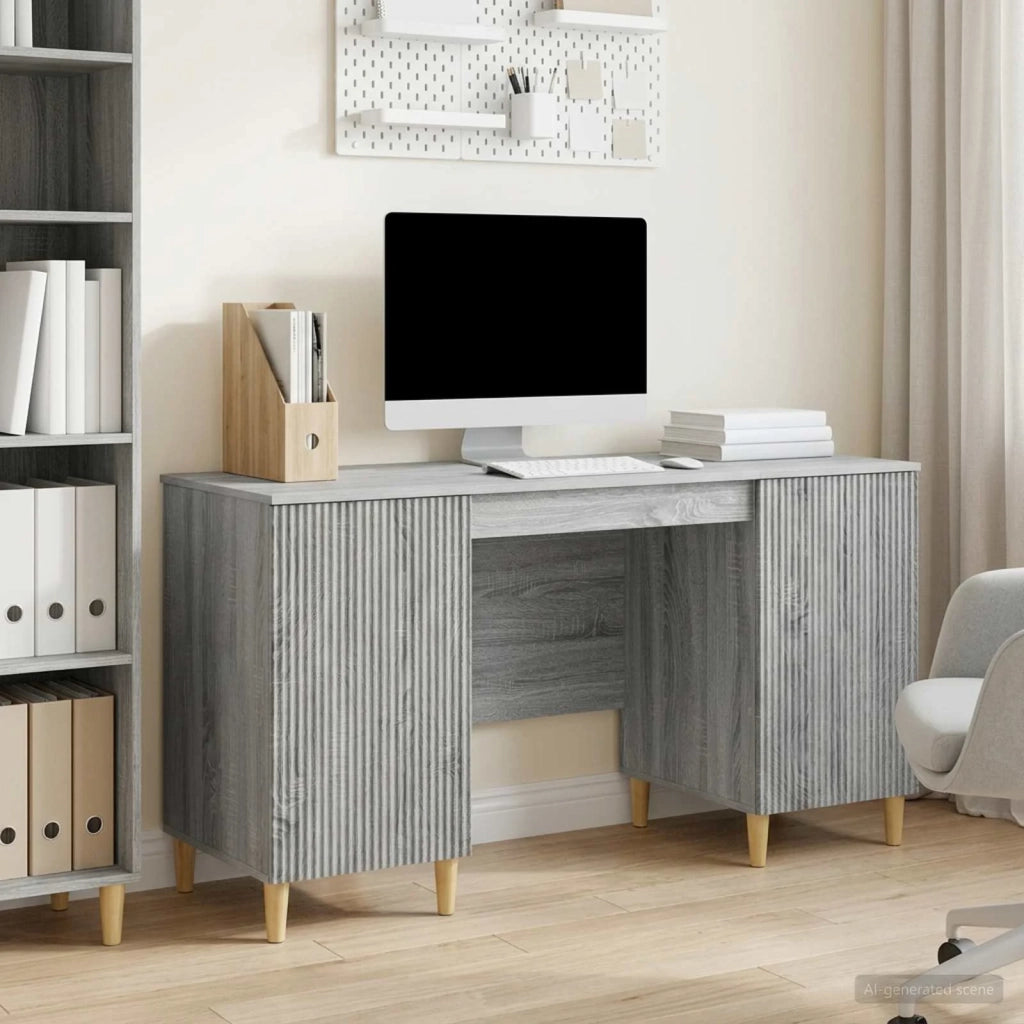 Scrivania Grigio Sonoma 142,5 x 50 x 75 cm Legno ingegnerizzato 3414600