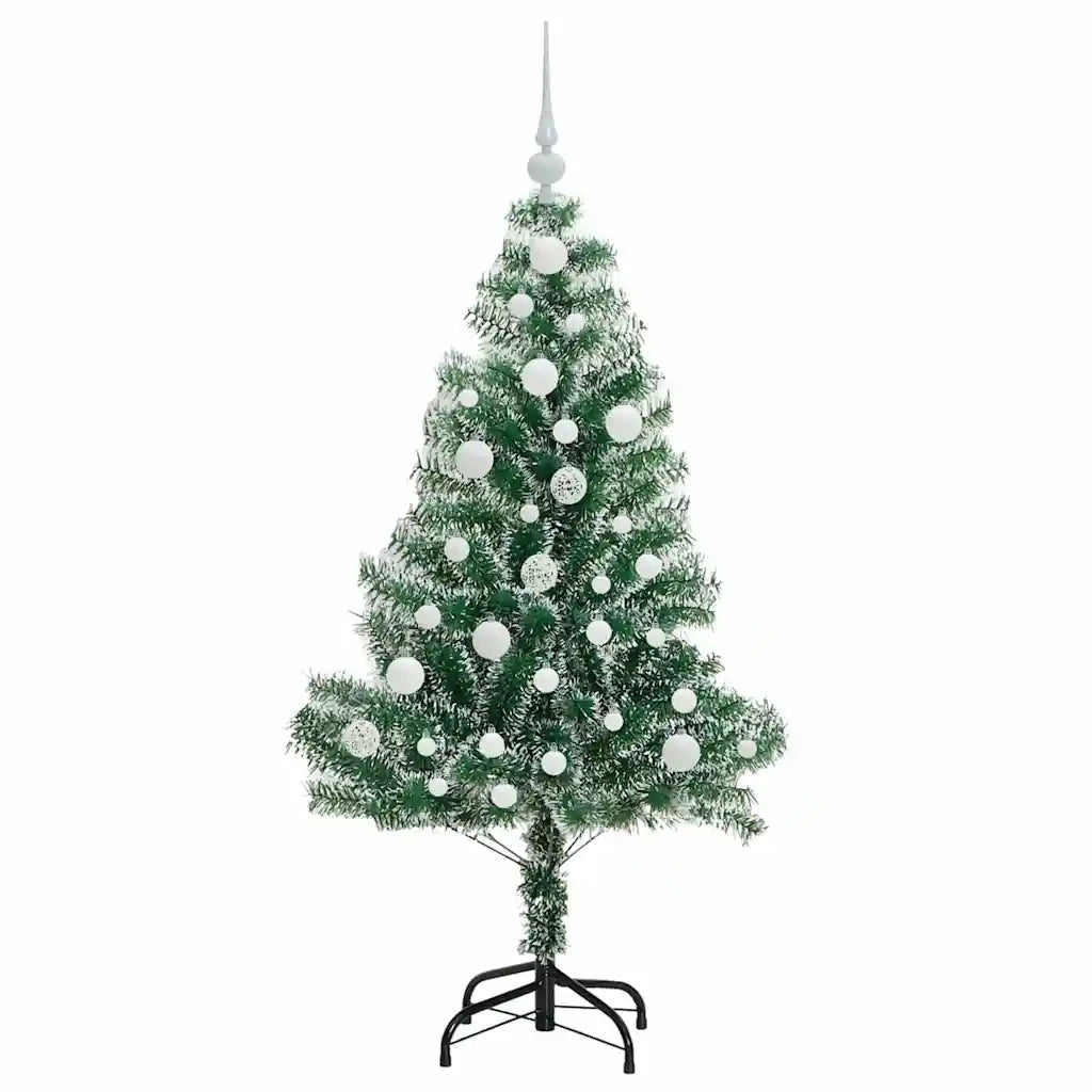 Albero di Natale Artificiale Imbiancato con Luci LED 120 cm 3396800