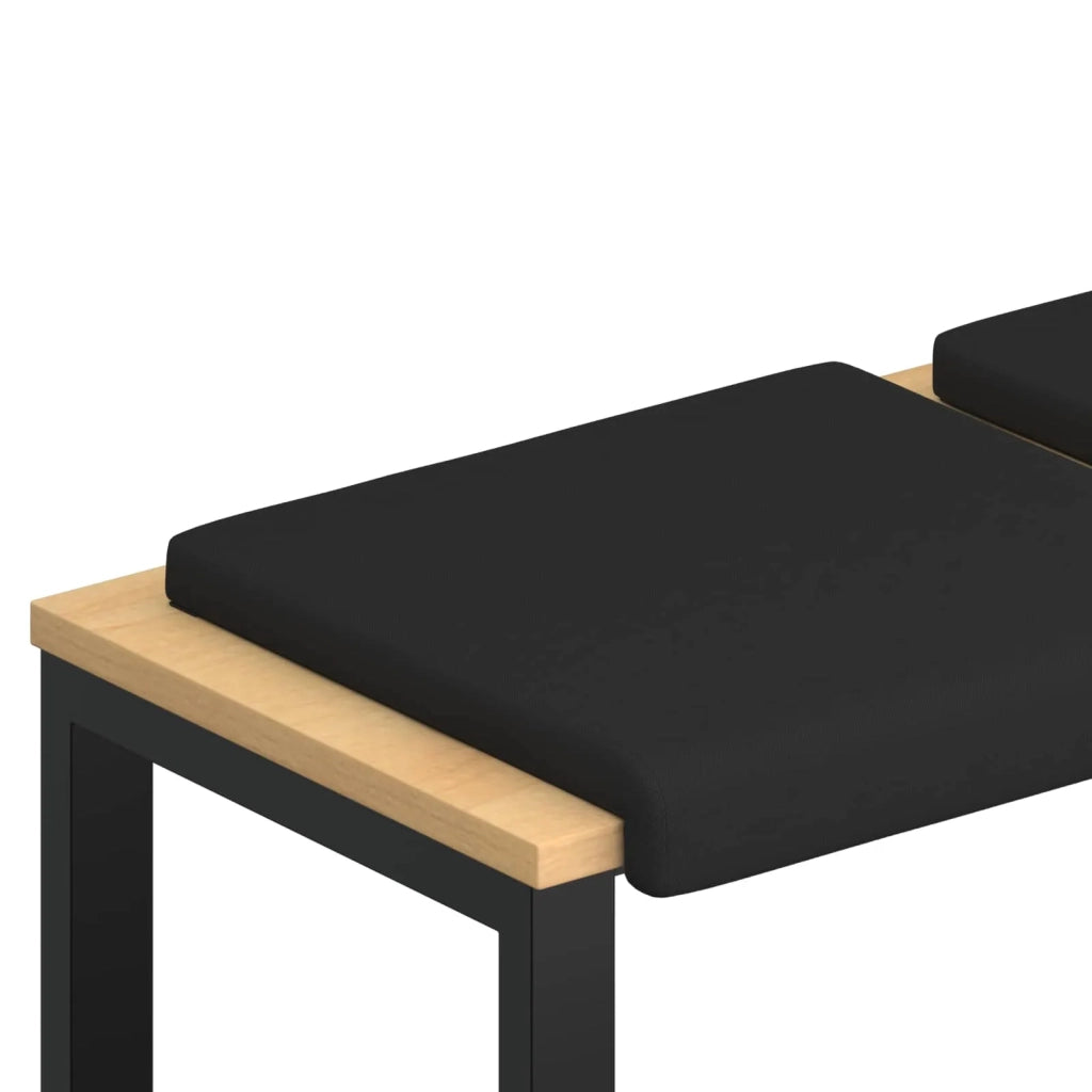 Cuscino per panchina 2 pcs Velvet testurizzato Nero 42043084