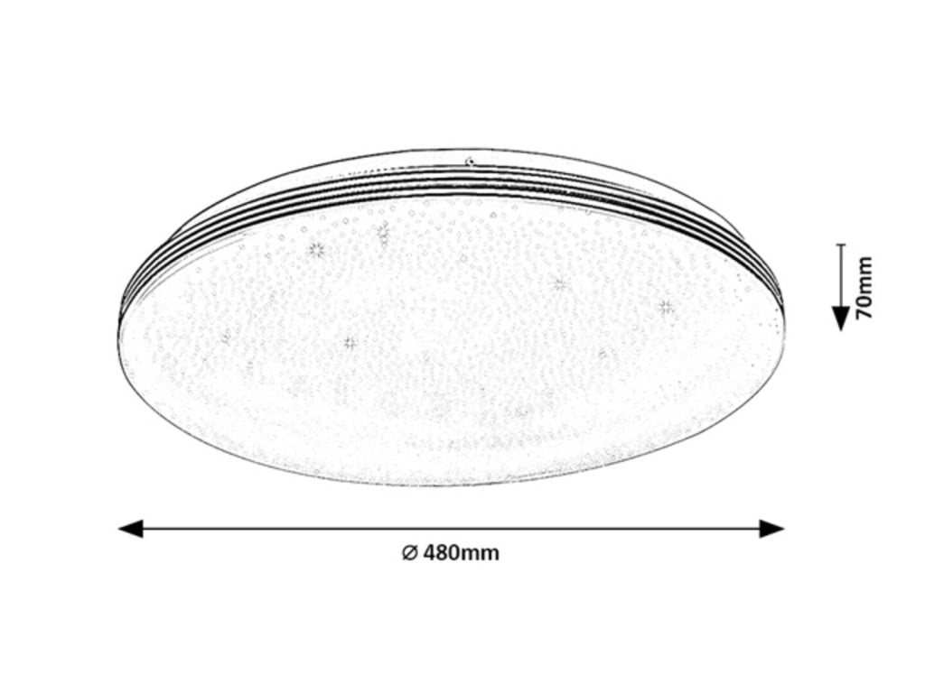 Plafoniera LED Toma Rabalux bianco cromo IP44 40W