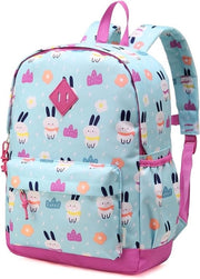 Borsa per bambine, 4-6 anni, zaino scolastico con tasche laterali e cinturino con strisce