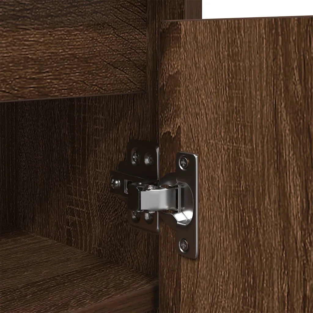 Scarpiera-Scaffale per scarpe Rovere Marrone 57x34x76 cm in Legno Multistrato