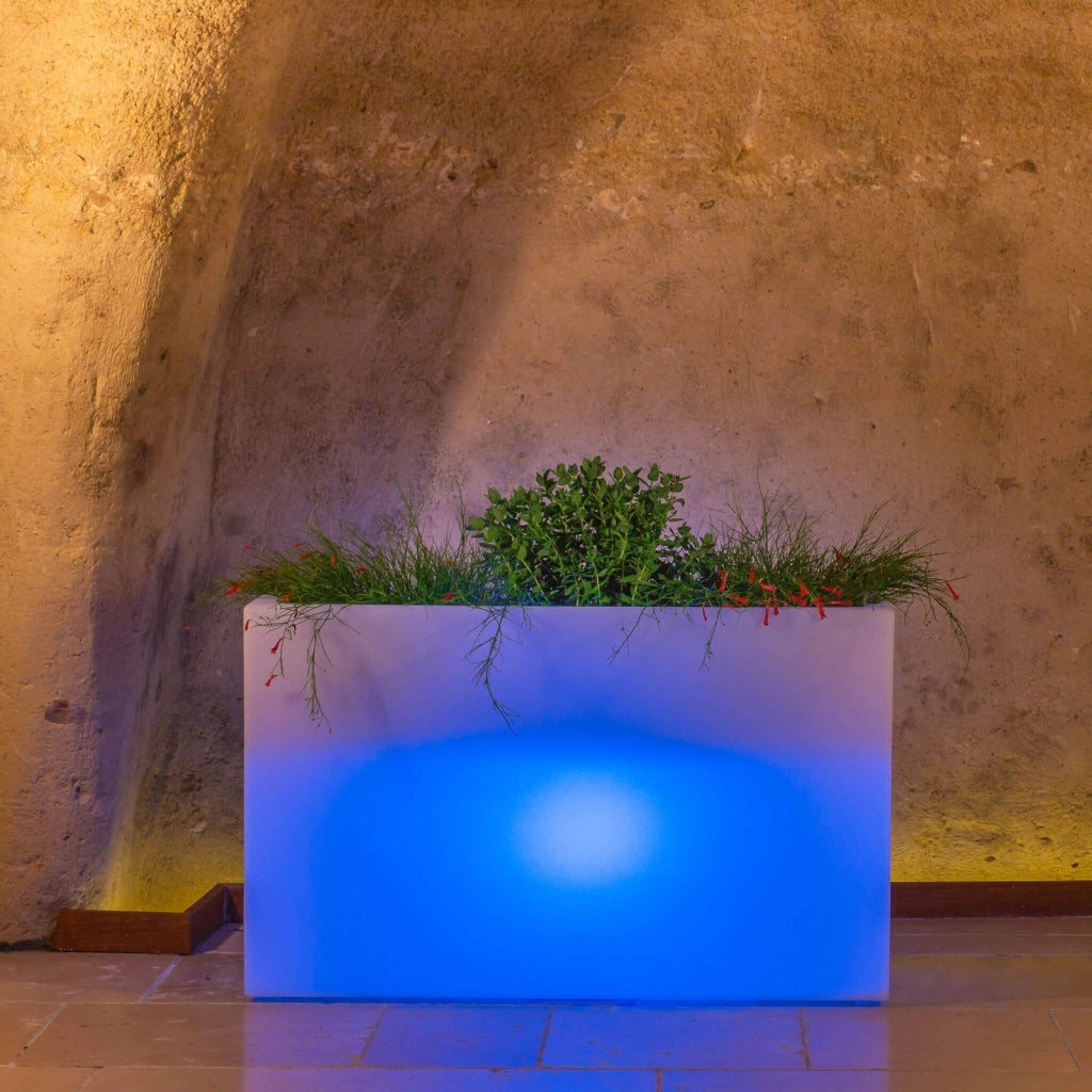 Fioriera Luminiosa RGB con pannello Solare cm 80x35x50 - JIM