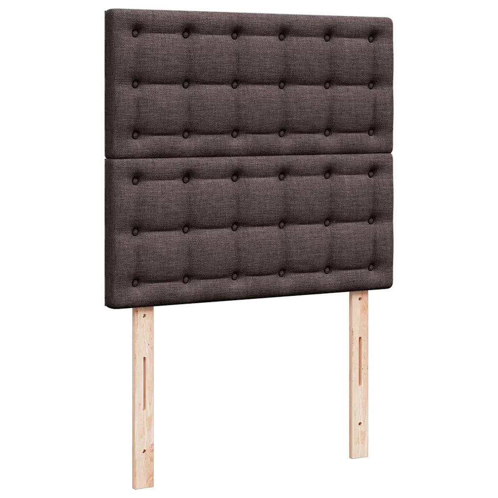 Pouf Letto con Materasso Marrone Scuro 100x200 cm in Tessuto 3313302