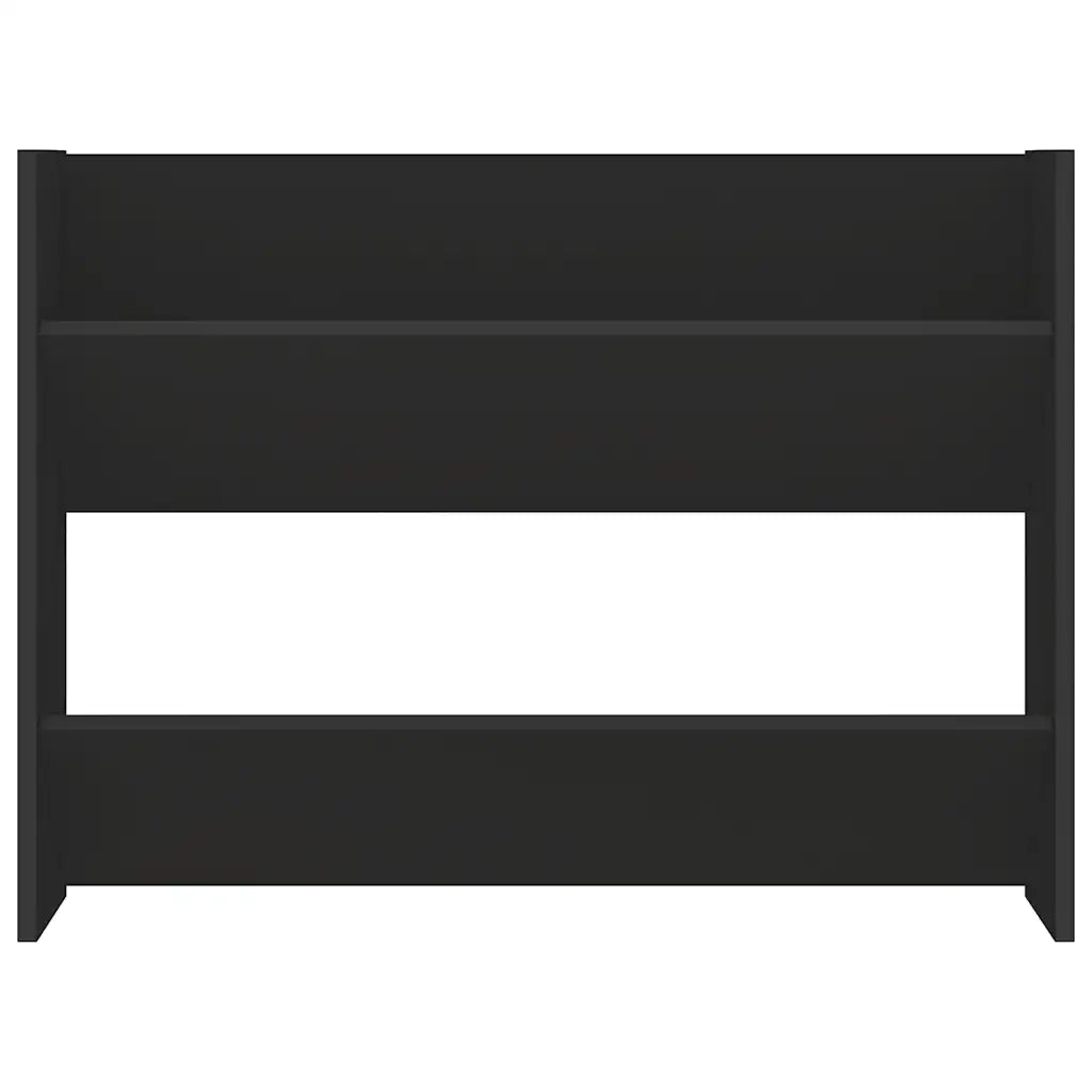 Scarpiera a Muro Nera 80x18x60 cm in Truciolato cod mxl 47895