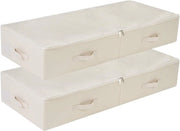 Set di 2 scatole pieghevoli e lavabili con coperchio - 100 cm - Beige