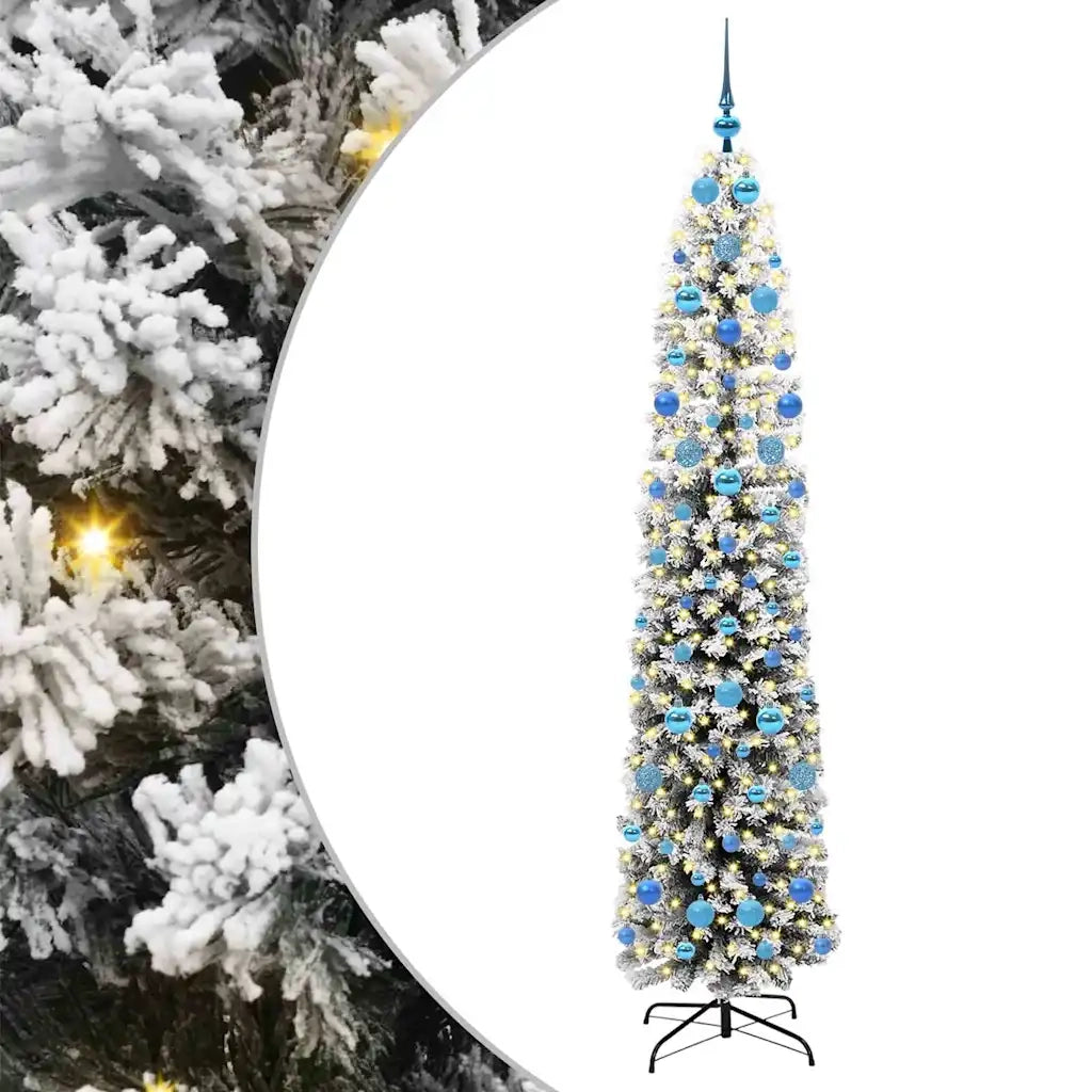 Albero di Natale Artificiale-Albero Natalizio con 300 LED Verde 210 cm 302473
