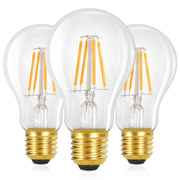 ZMH Confezione da 3 lampadine LED E27 Lampada vintage A60 Edison 4W 2700K bianco caldo filamento retrò