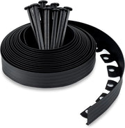 Gazonrand Flexibile in Kunststof - Tuinafvoering senza Scavare - 10 m - Nero - Altezza 50 mm