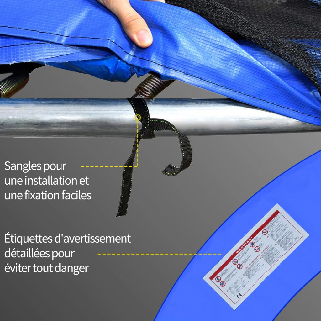 Cuscino di protezione per trampolino ¨C zephmum ¨C blu, ? 305 cm