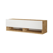 Mobile TV con anta 29,5 x 100 x 31,5 cm effetto rovere rustico/bianco 03_0007780