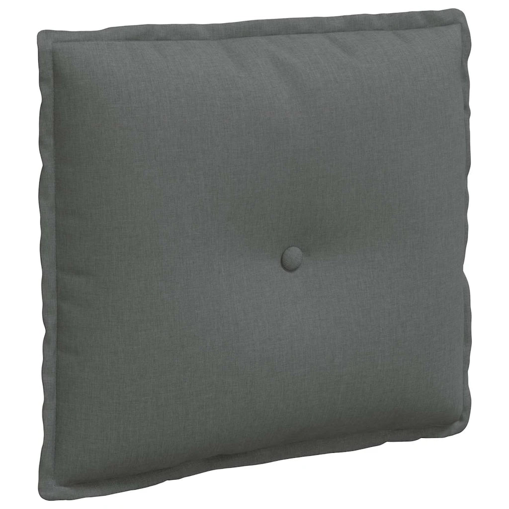 Cuscino per Schiena Grigio scuro 50 x 19 x 45 cm Tessuto
