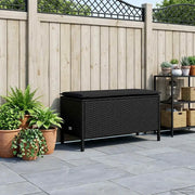 Sedia da giardino-Poggiapiedi da Giardino Nero 80 x 38 x 45 cm Rattan in PE