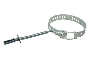 COLLARI FERMATUBO PER STUFE SMALTATO BIANCO- - ø cm.10/15 regolabile, con tassello ø mm.8x40 - 10 pezzi