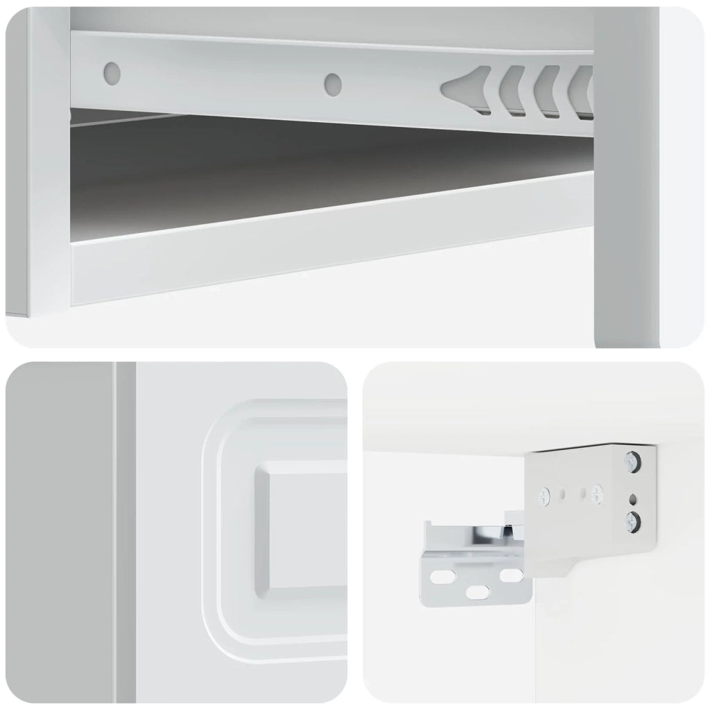 Tavolino da Parete Laterale Bianco 87,5 x 34,5 x 17 cm 899345