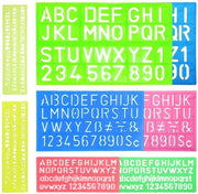 Set di Stampa per Bambini in Plastica - 8 Stampa - Numeri e Alfabeto - Kit di Guida - Pittura DIY