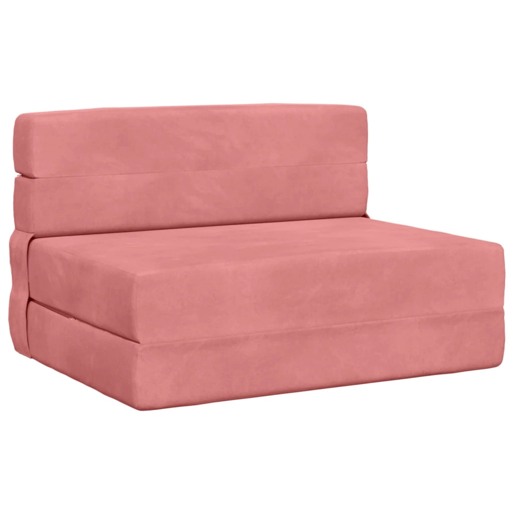 Divano Letto Pieghevole Rosa 70 x 72 x 60 cm Tessuto
