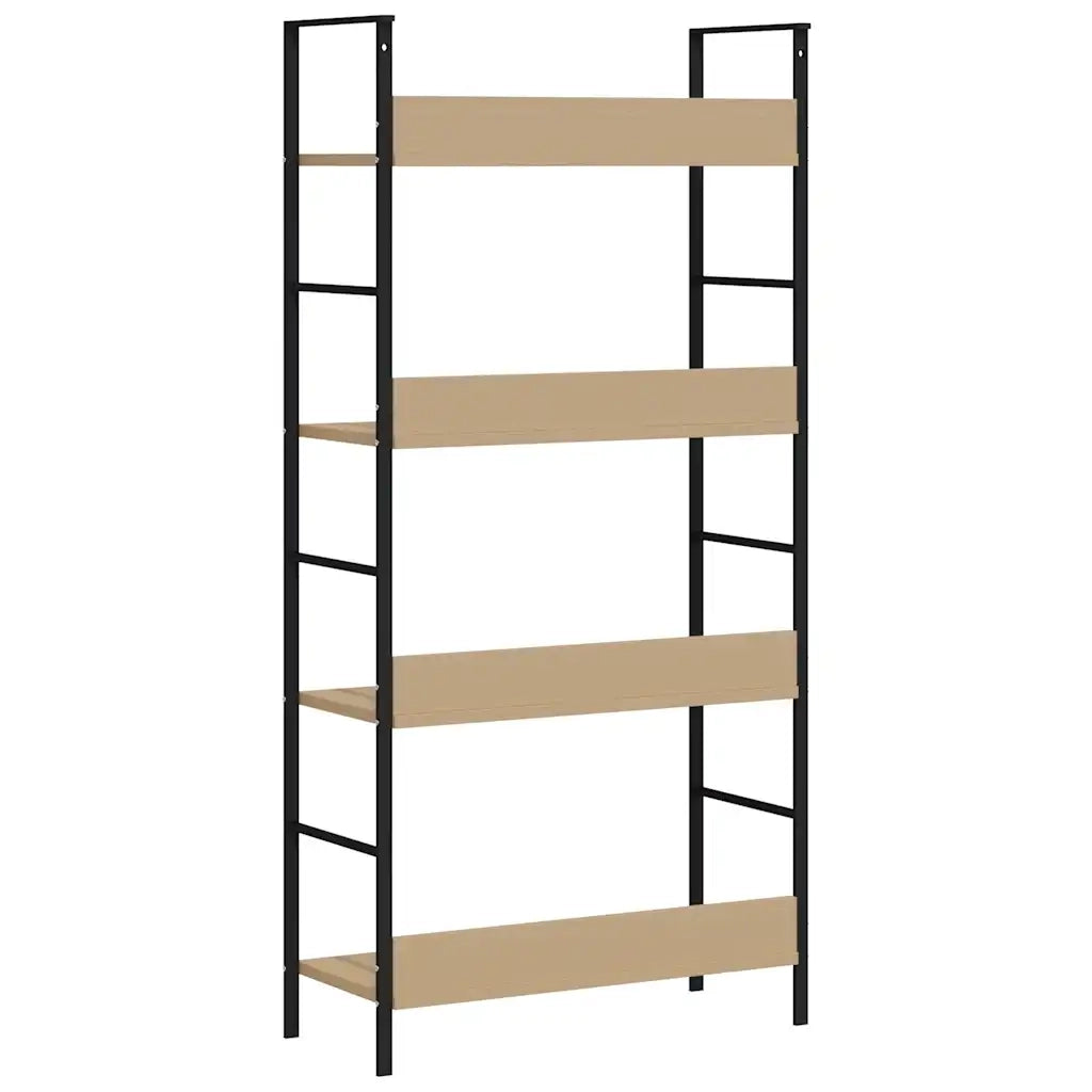 Libreria a 4 Ripiani Rovere 60x27,6x124,5 cm in Truciolato cod mxl 11845