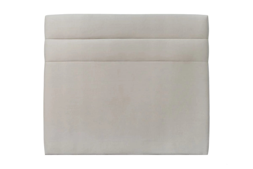 Testiera in tessuto velluto grigio chiaro con linee L160 cm