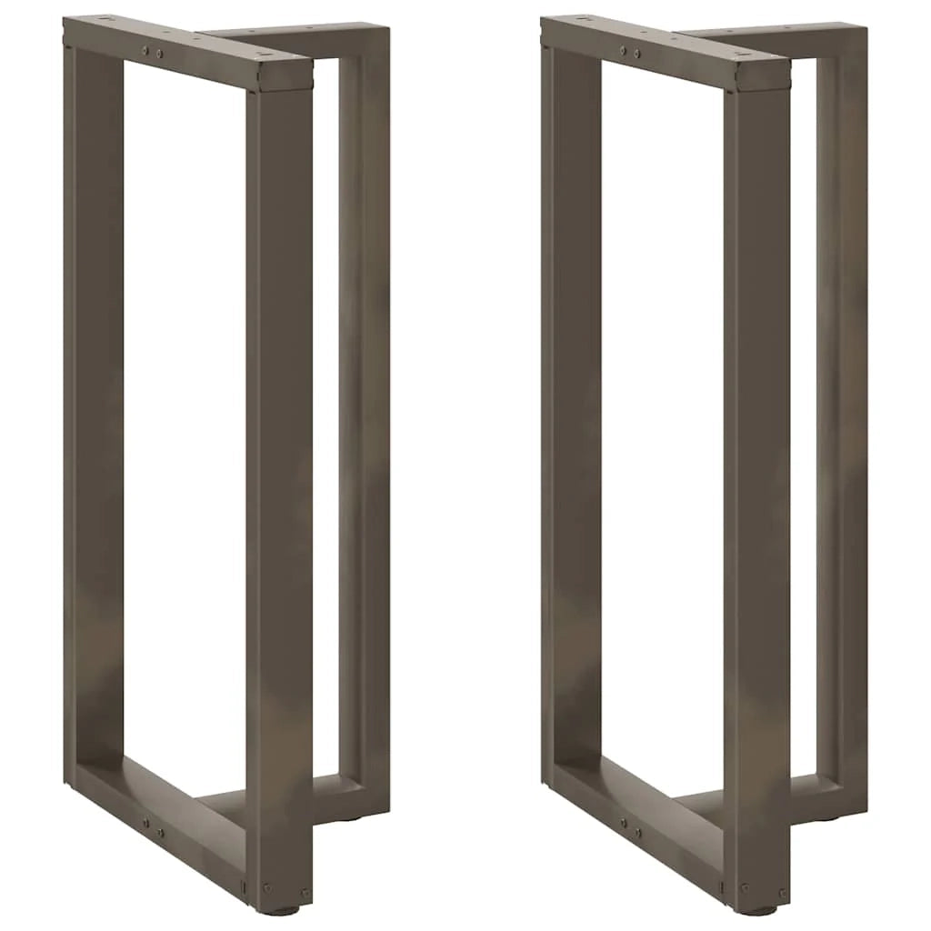 Set di 2 gambe per tavolo da bar a forma di T 60 x 35 x 111 cm con piedini regolabili design moderno metallo nero 02_0057367