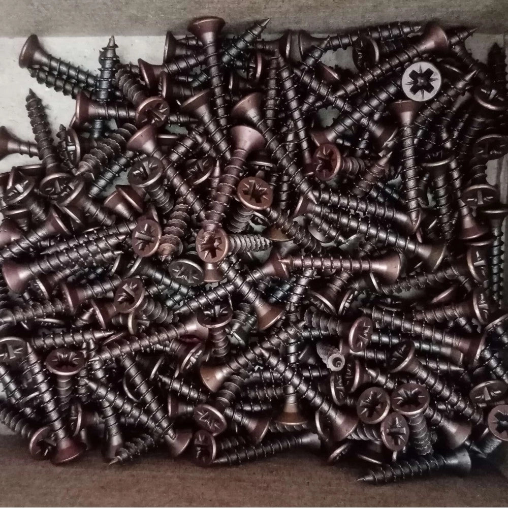Vite 4,0x16mm - 100pz tps testa conica bronzata per legno truciolare tutte filettate