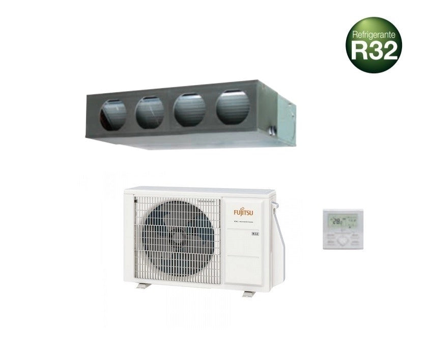 Climatizzatore Condizionatore Fujitsu Canalizzato Canalizzabile serie KM ECO 30000 Btu ARXH30KMTAP R-32 Wi-Fi Optional con Filocomando Incluso di Serie