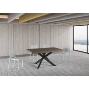 Tavolo allungabile 160/264x90 cm Volantis telaio Antracite - Tortora